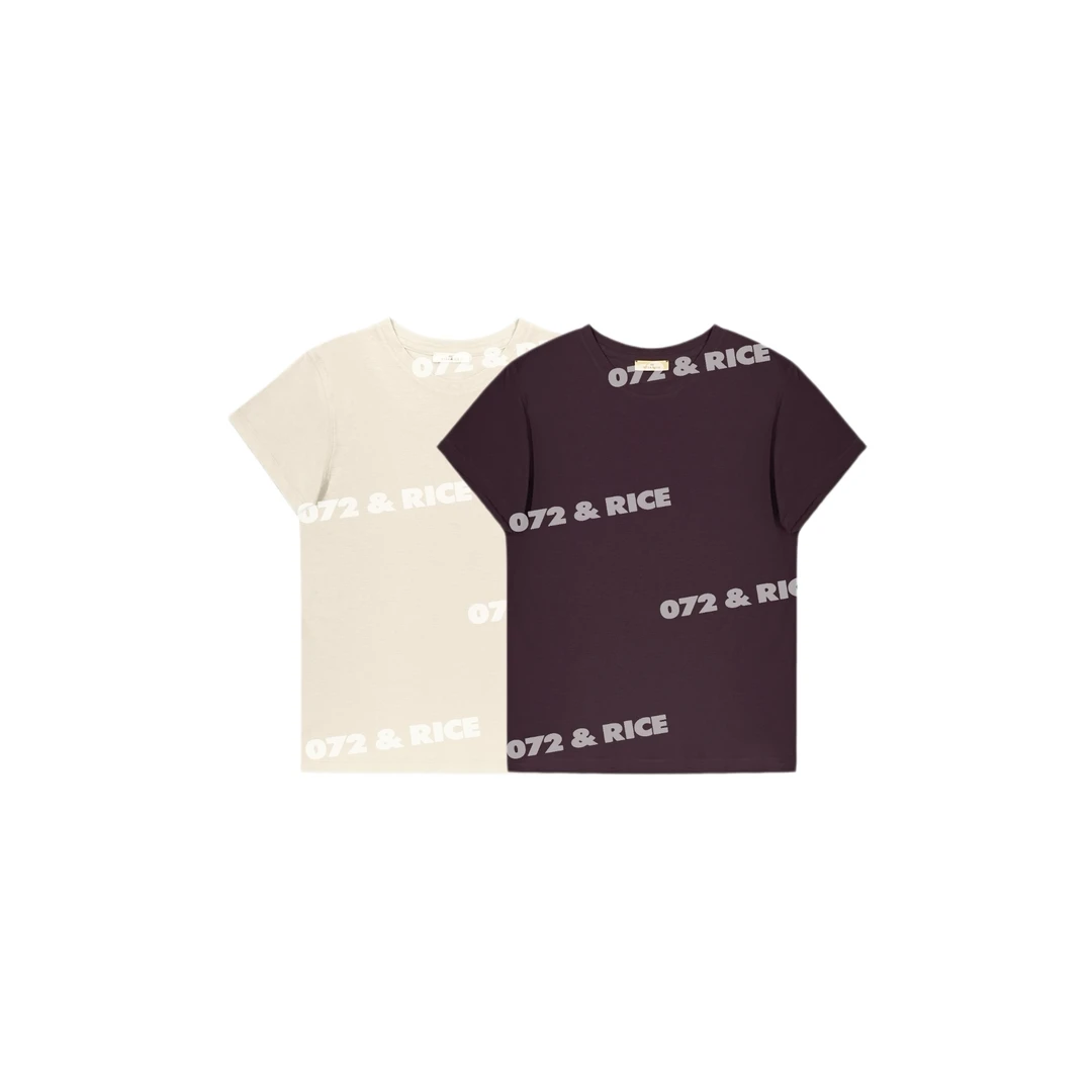 072 & RICE【开心TEE】100纯棉 春夏休闲圆领短袖T恤 32W228Z*