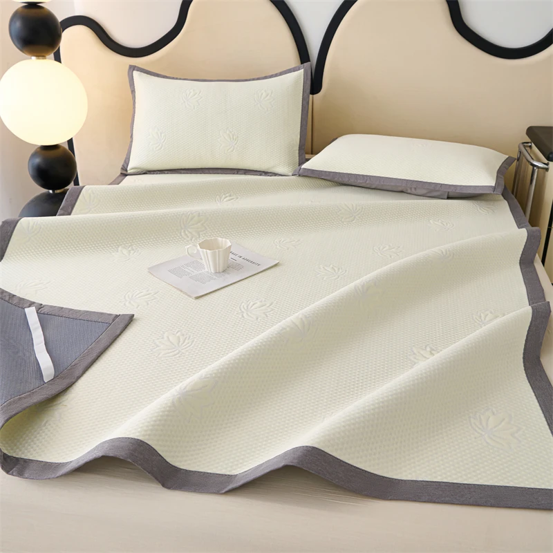 【枫叶系列】冰丝凉席三明治夹层软席宿舍软凉席空调席子三件套