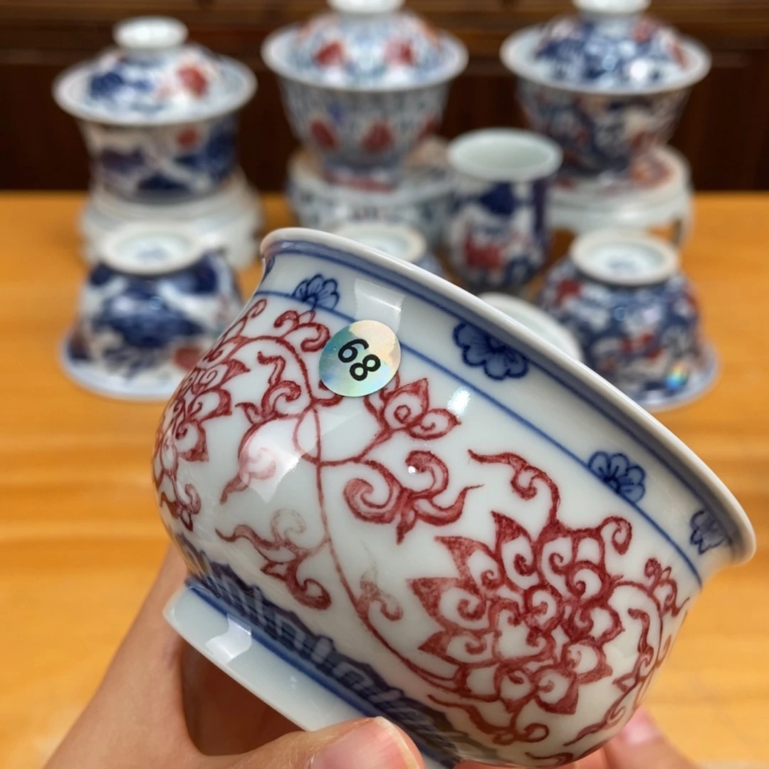 手绘现代茶具非古董