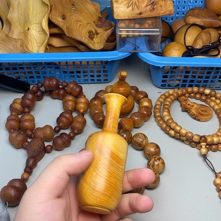 柏木（崖柏）太行崖柏花瓶水波纹