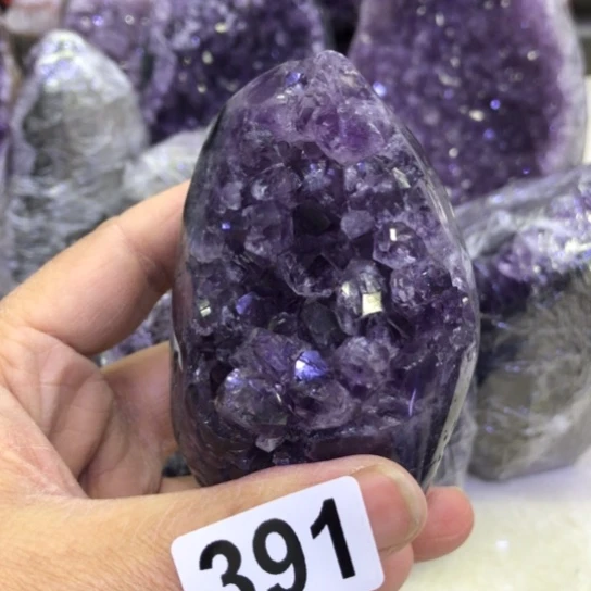 紫晶天然水晶摆件未镶嵌