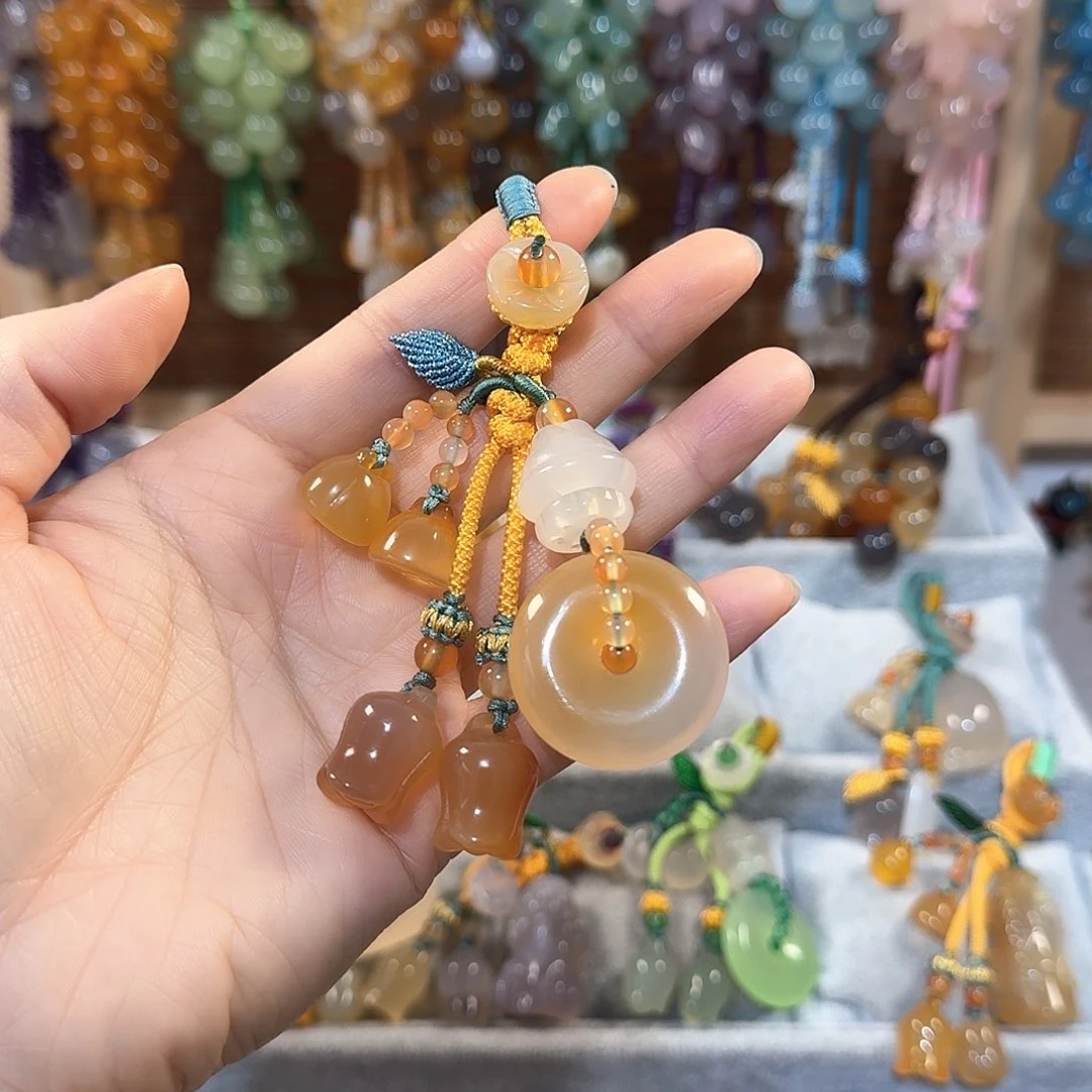 玛瑙/玉髓钥匙扣未镶嵌冬*儿