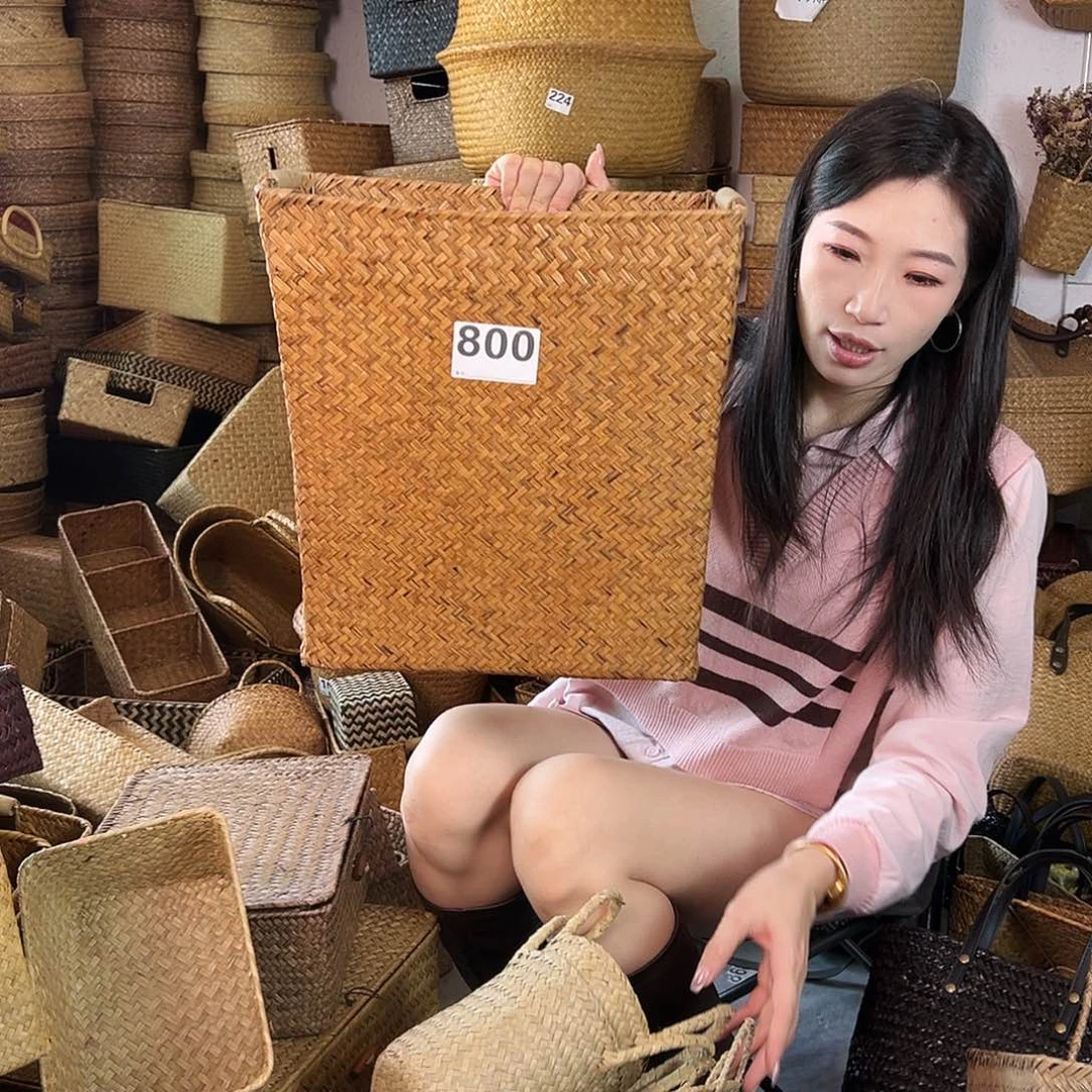 编织带草编包/草编收纳盒微瑕疵