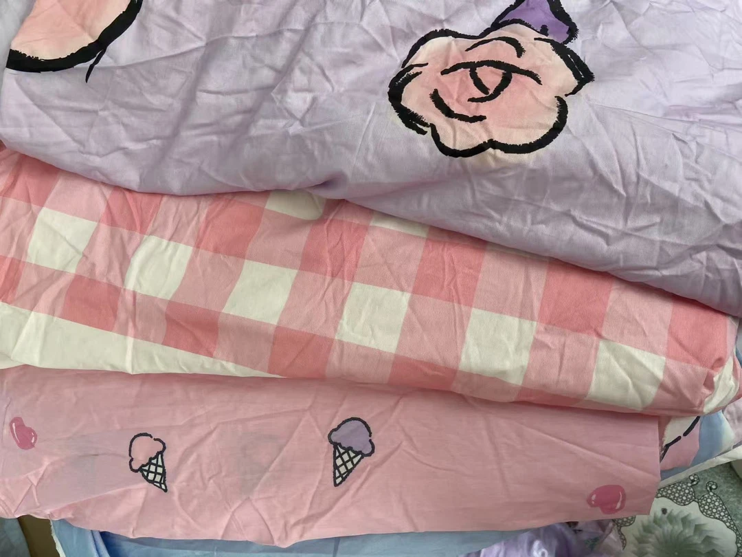 纯棉瑕疵布头Y1-25【听清介绍，介意勿拍】印花卡通简约印染