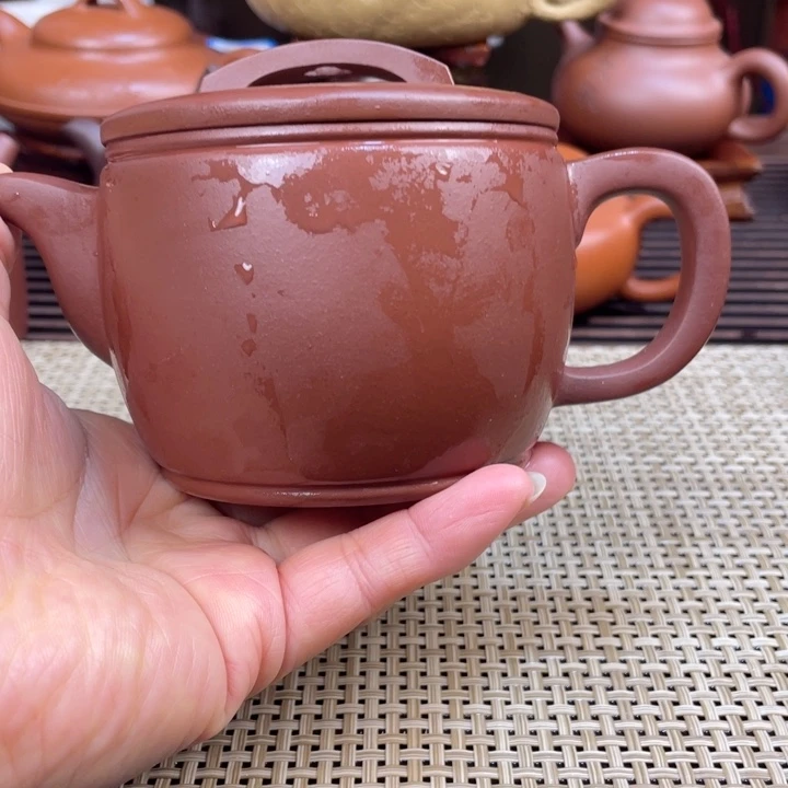 紫砂茶壶汉瓦底槽清手工制作