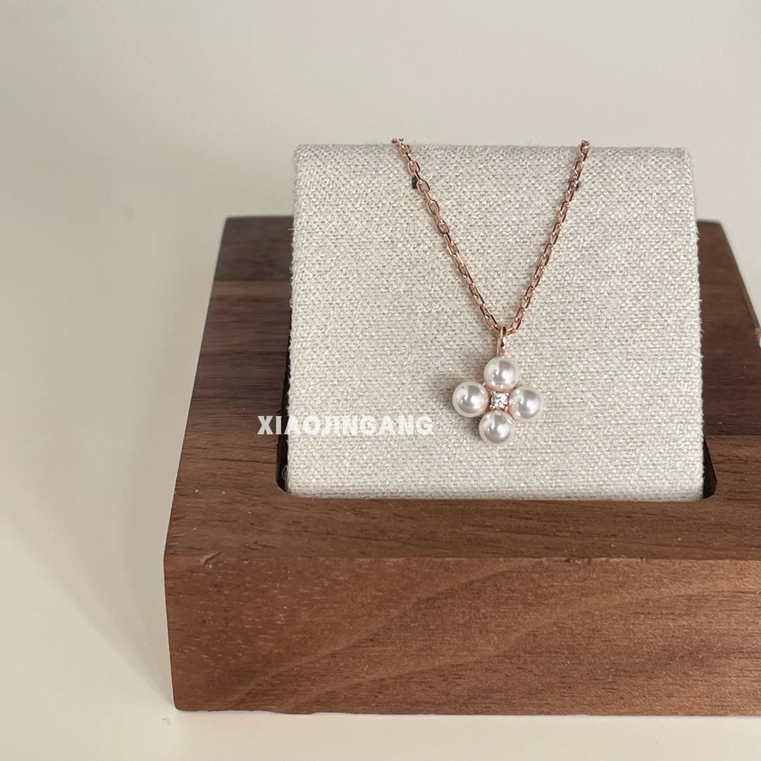 坠链均925银仿珍珠 小金刚-【荔枝海】项链