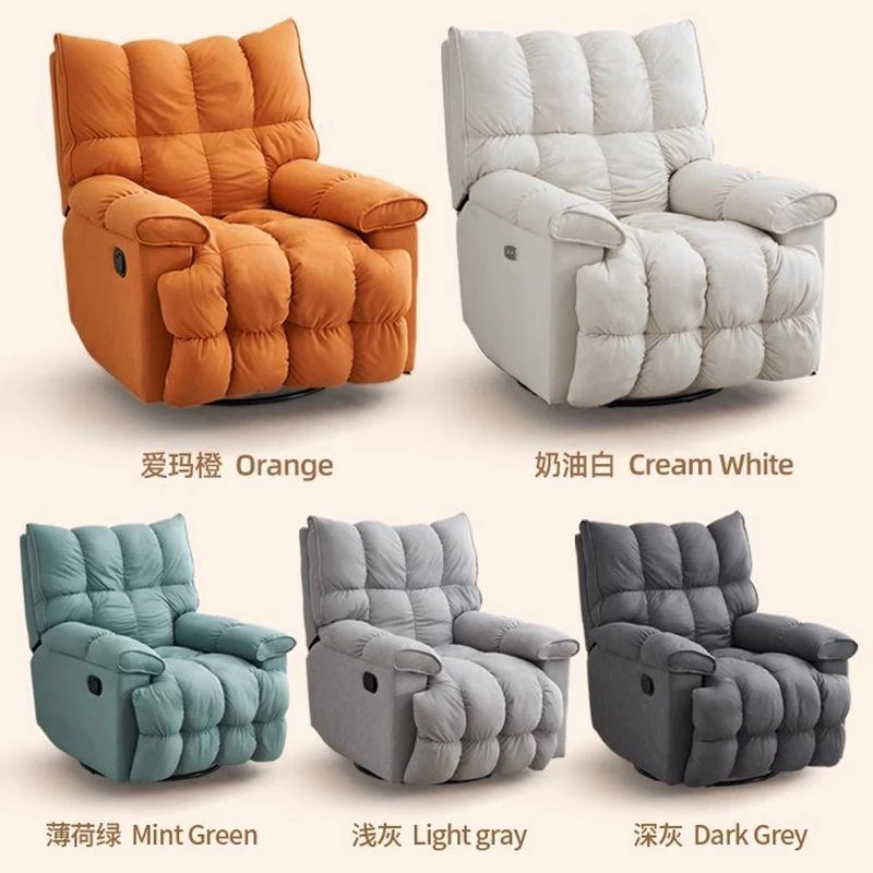 多功能单人沙发椅奶油可躺可睡客厅卧室摇摇椅头等太空懒人沙发舱