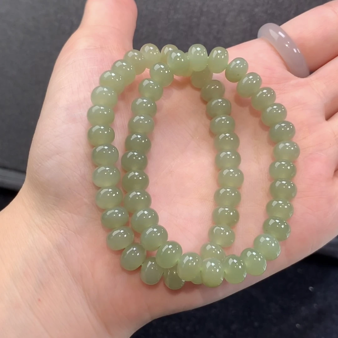 天然正品和田玉h68s湖水手串多色多样性发一串