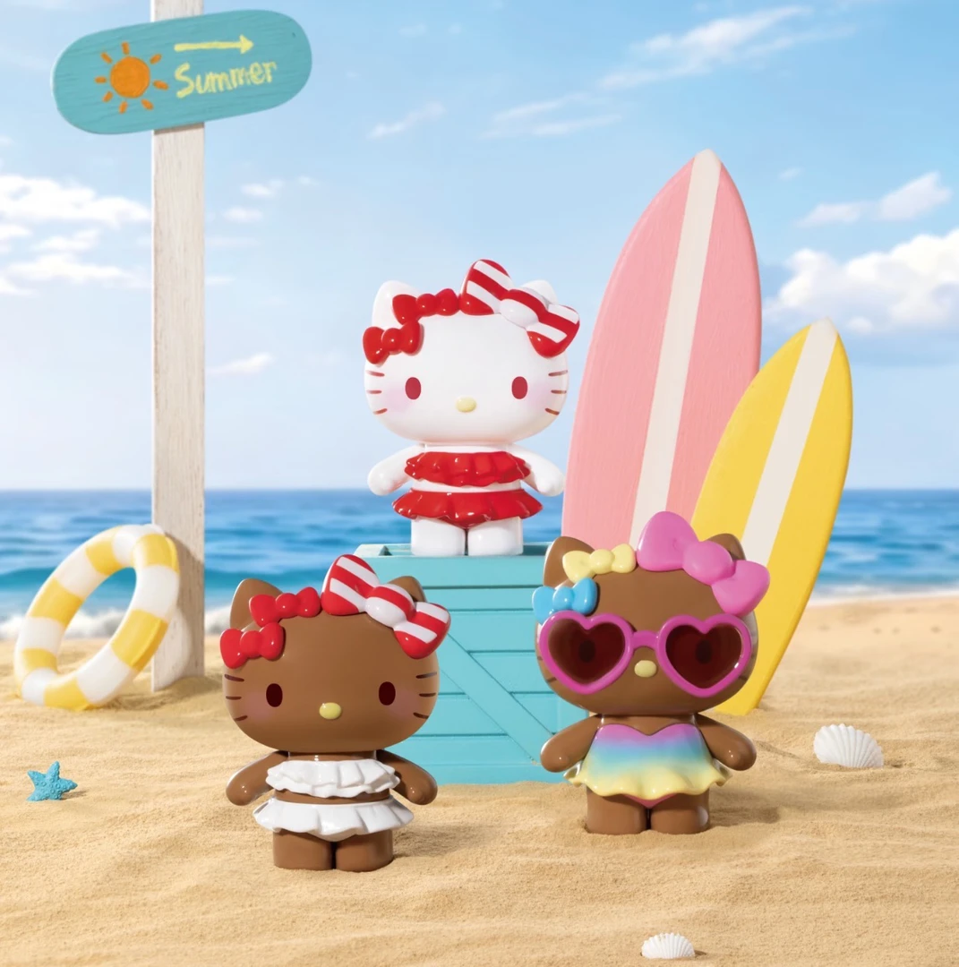 【拆盒】Hello Kitty泳衣派对系列盲袋公仔萌粒diy摆件挂件