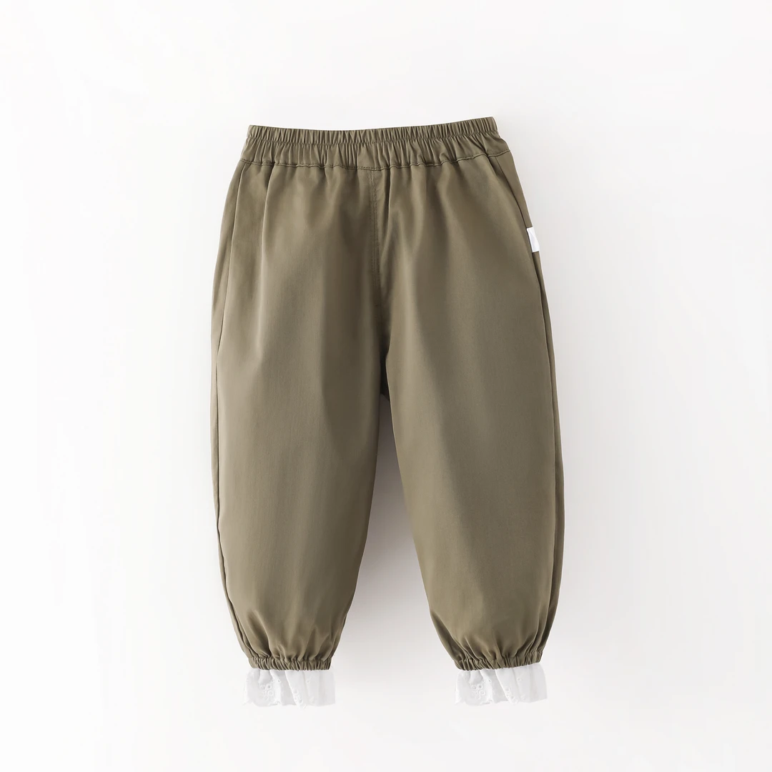 女中小童律动白边单裤儿童裤子休闲裤RQ506