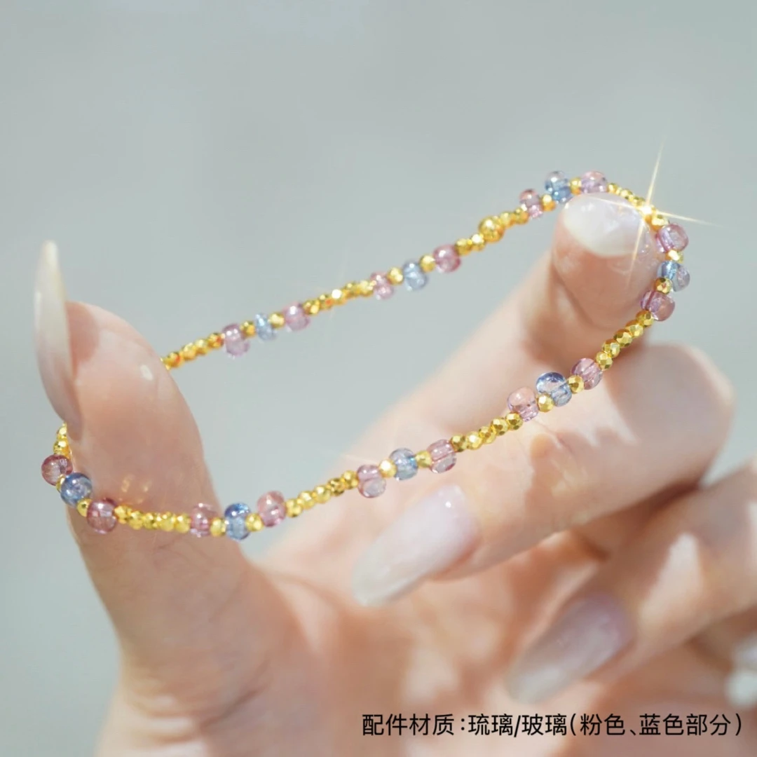 【金多多】足金999黄金琉璃泡泡手链色叠戴 附加60/件 工费20/克
