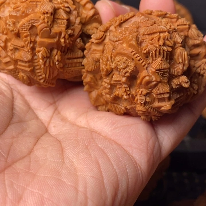 把件文玩核桃山水亭台楼阁