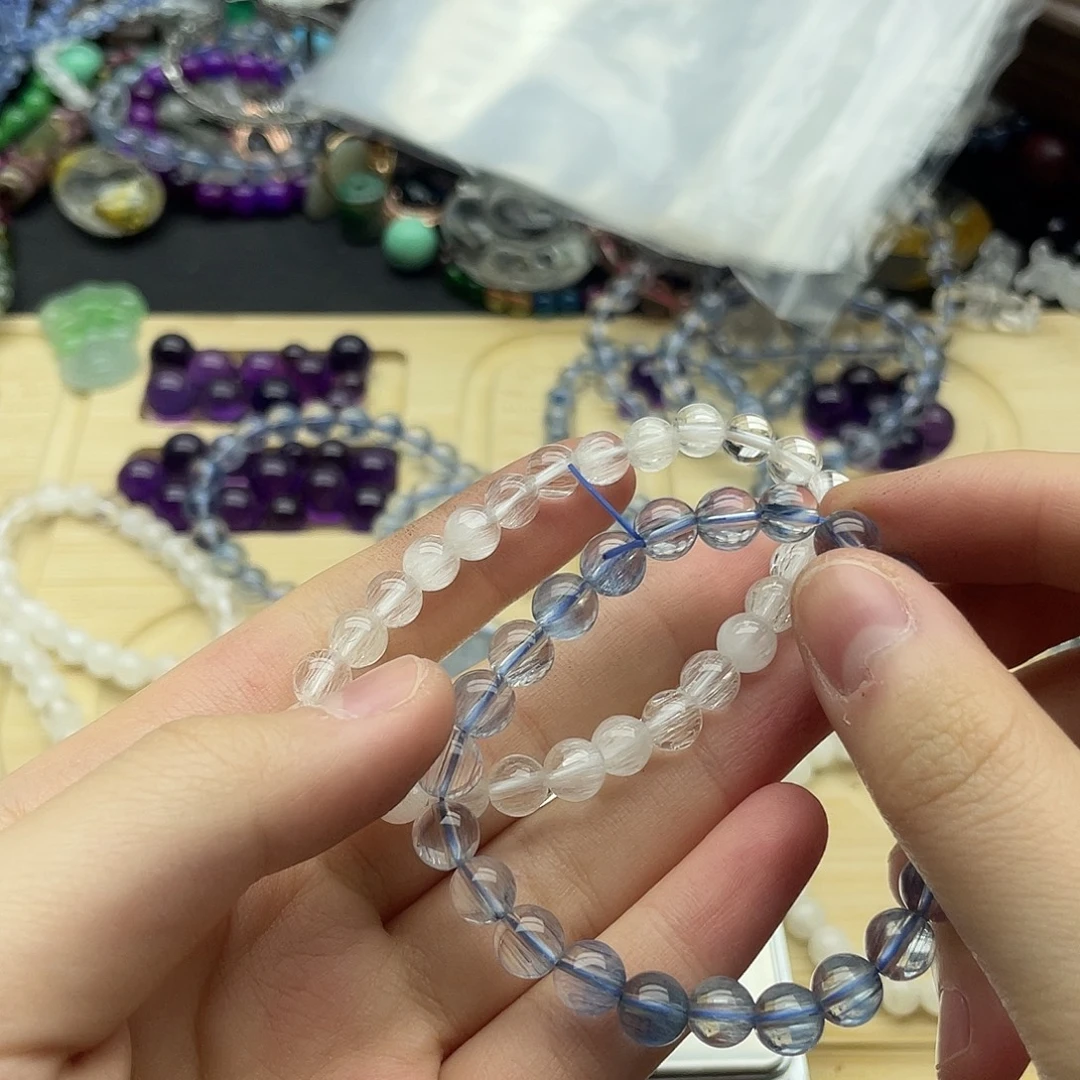 迟***点烟晶银S925镶嵌手链