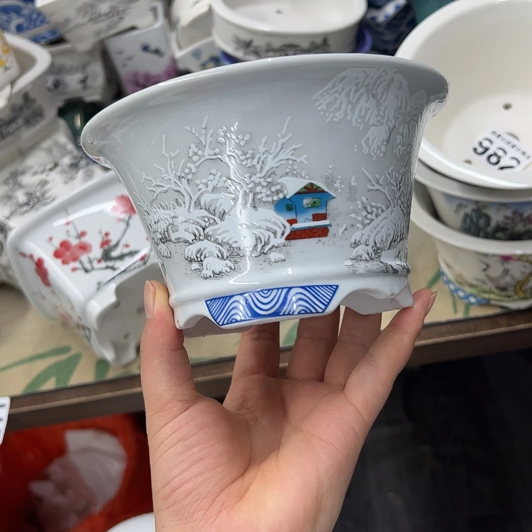 紫砂花盆990号瑕疵15/8cmm