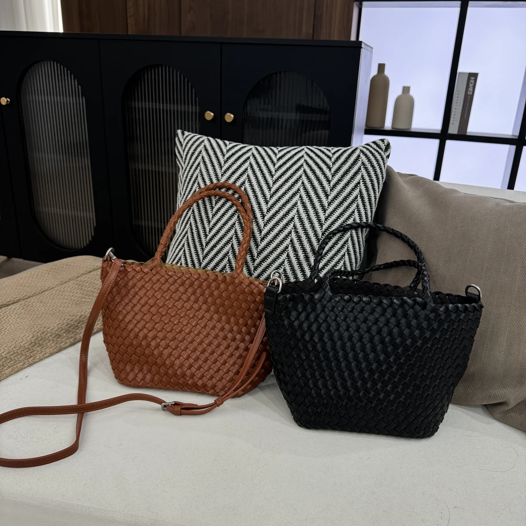 伟丽店4110款【编织菜蓝子单肩包】编织手提包子女生的休闲包包