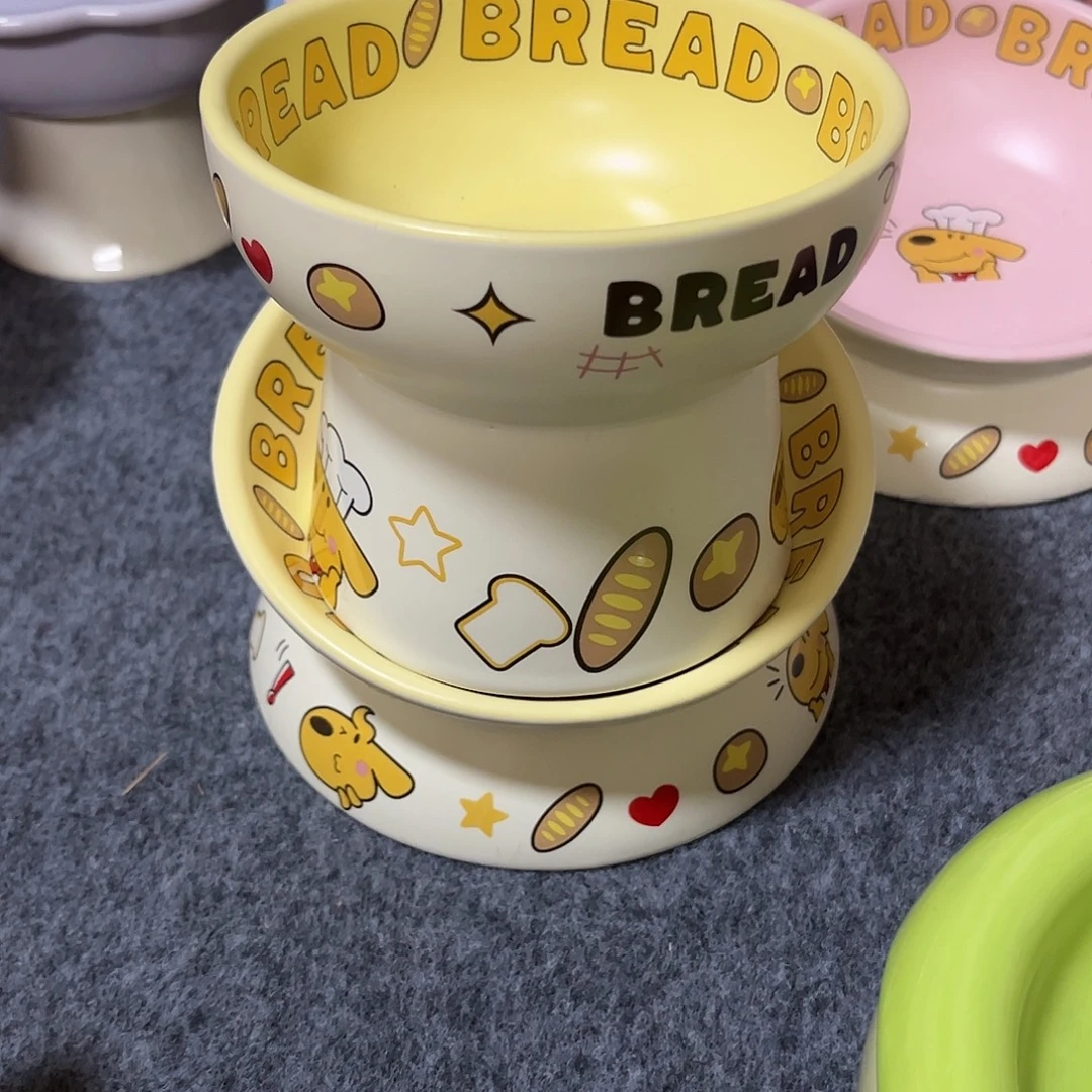 陶瓷面包小狗黄色一套