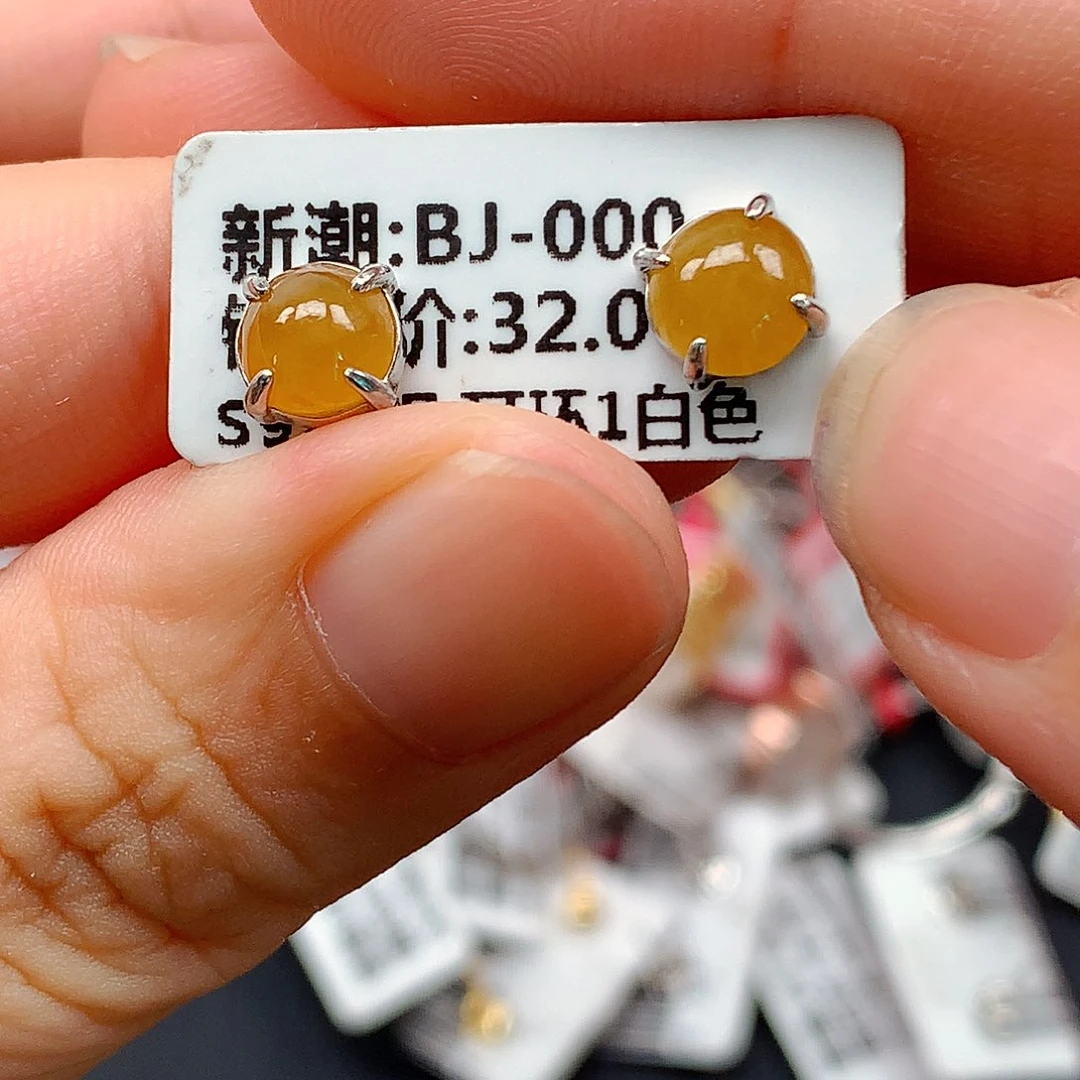 翡翠戒指银S925镶嵌