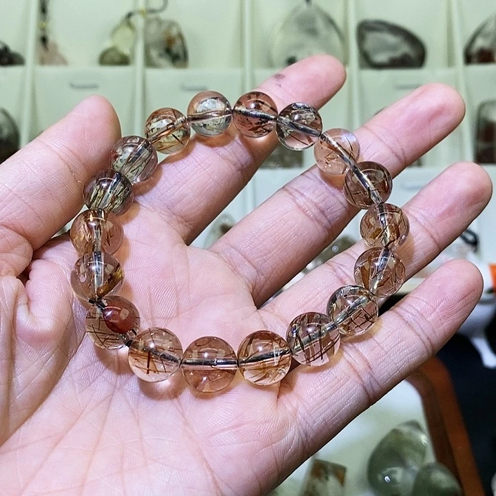 水晶手串未镶嵌?**圆天然