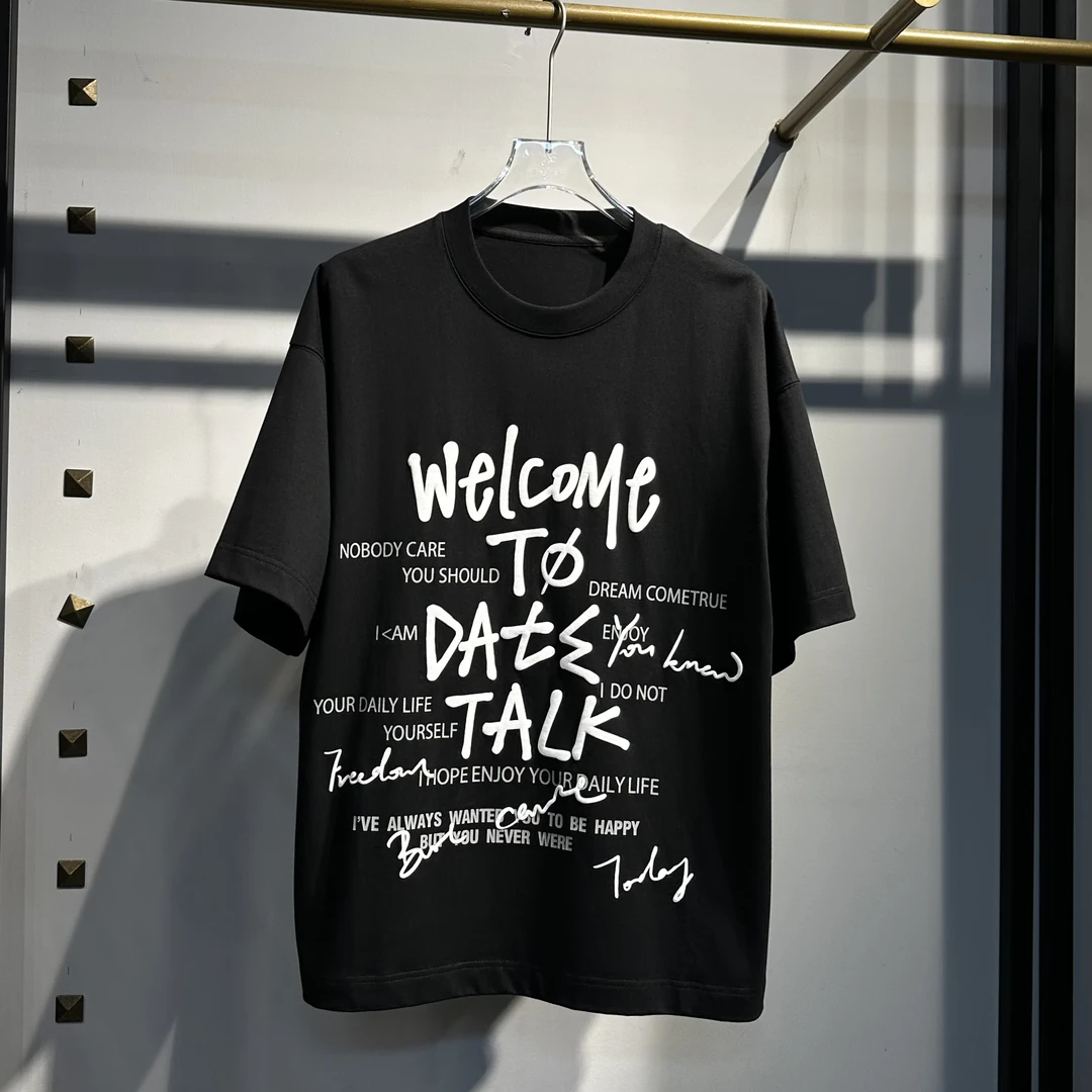 日言爱情涂鸦原创/线下高订 oversize（350克）短袖（38596）