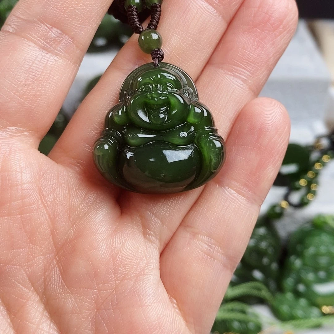 锦***瑟和田玉（碧玉）未镶嵌颈饰