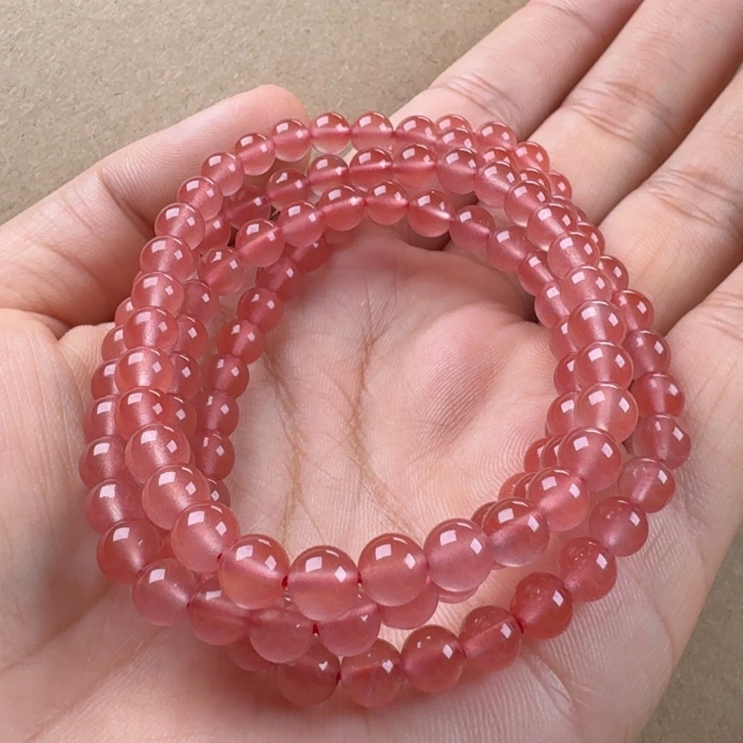 南红玛瑙未镶嵌冰粉多圈5+