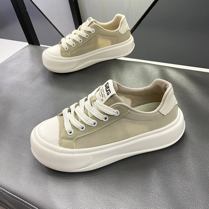 大头鞋轻奢小白鞋2025秋季面包鞋厚底轻质软底板鞋男款休闲鞋潮牌