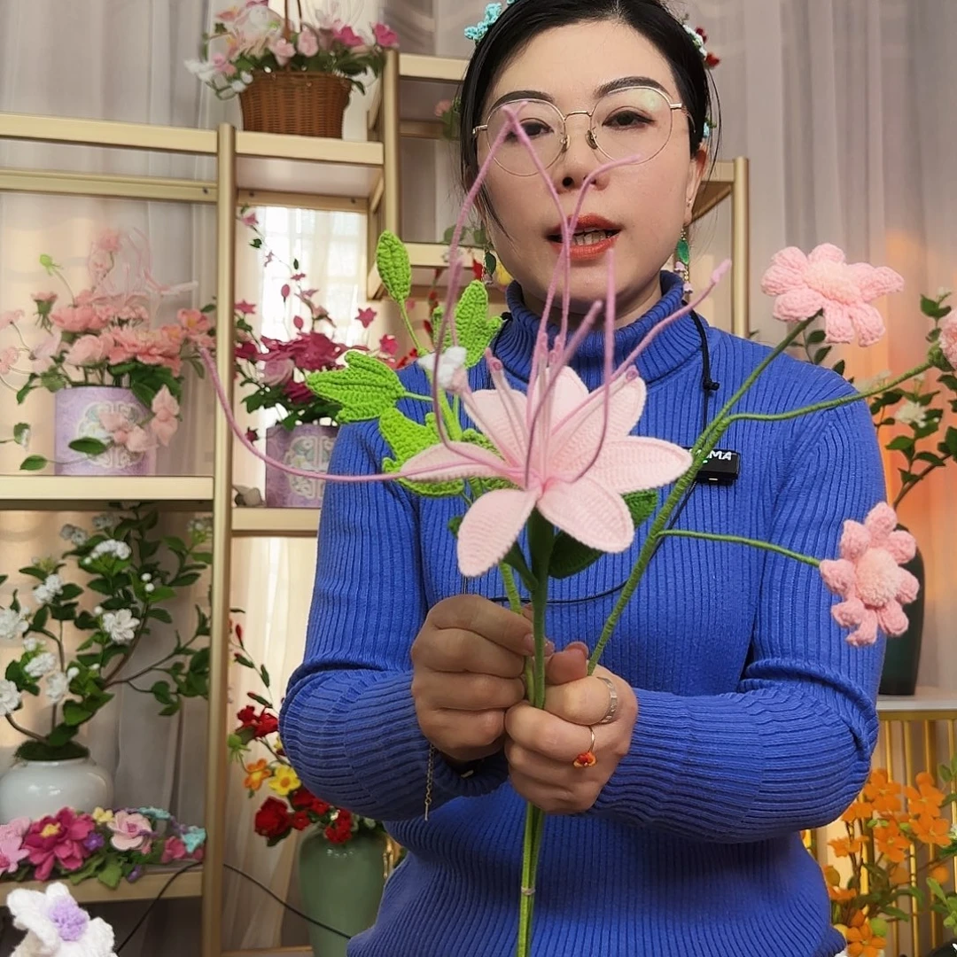 手工钩织设计花束