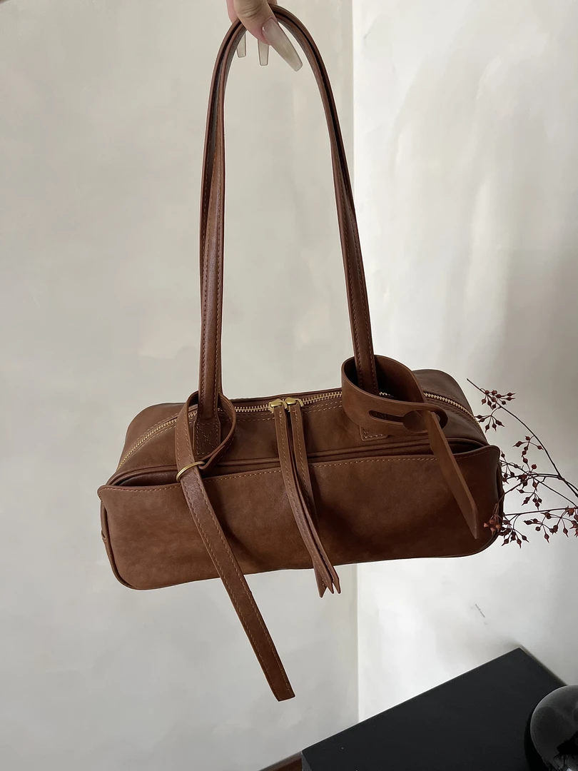 伊喜【法式落日】新款单肩包长柄斜挎网红时尚休闲百搭复古小众港风