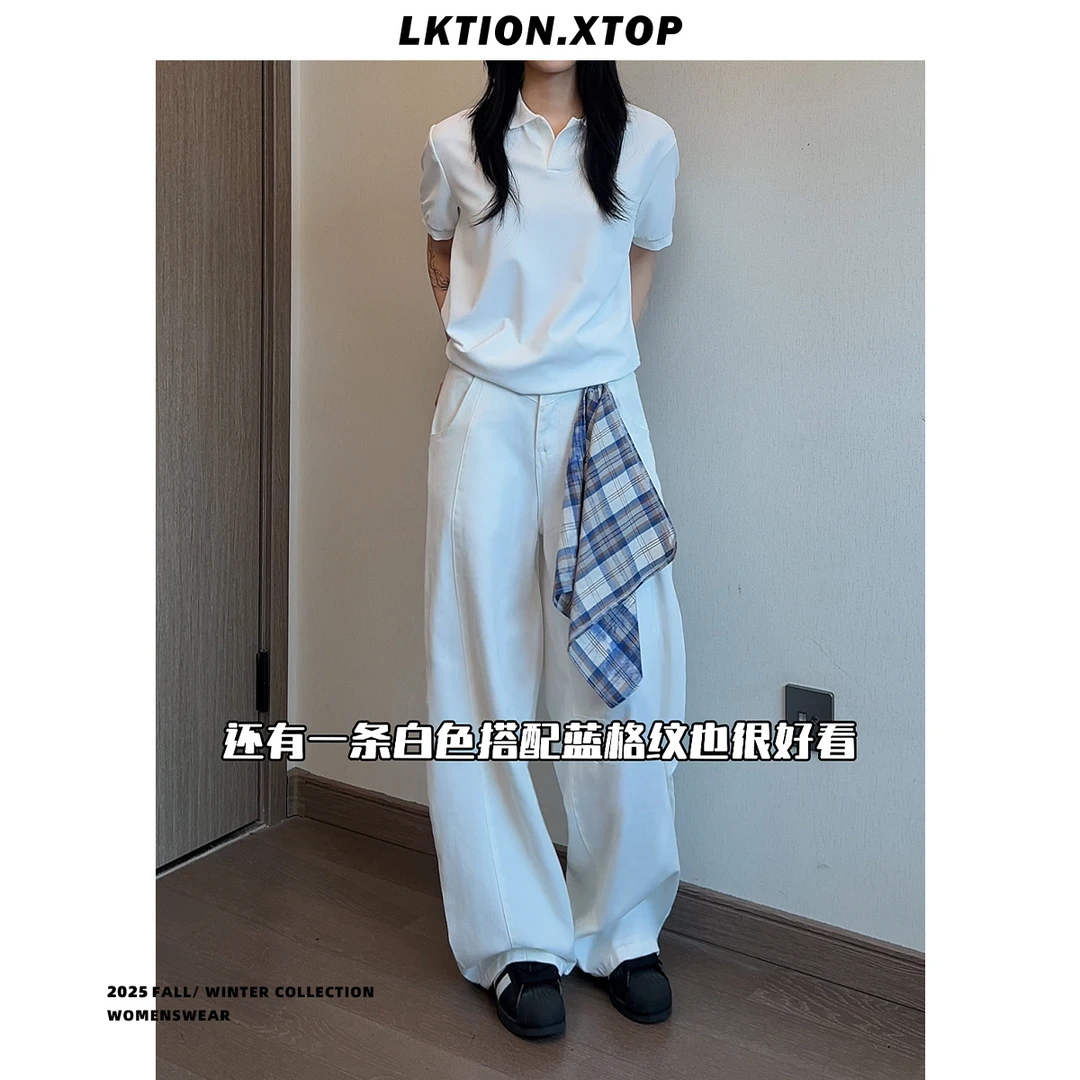 LK正品 痞帅潮新品 美式休闲复古弯刀工装牛仔裤男女赠送方巾