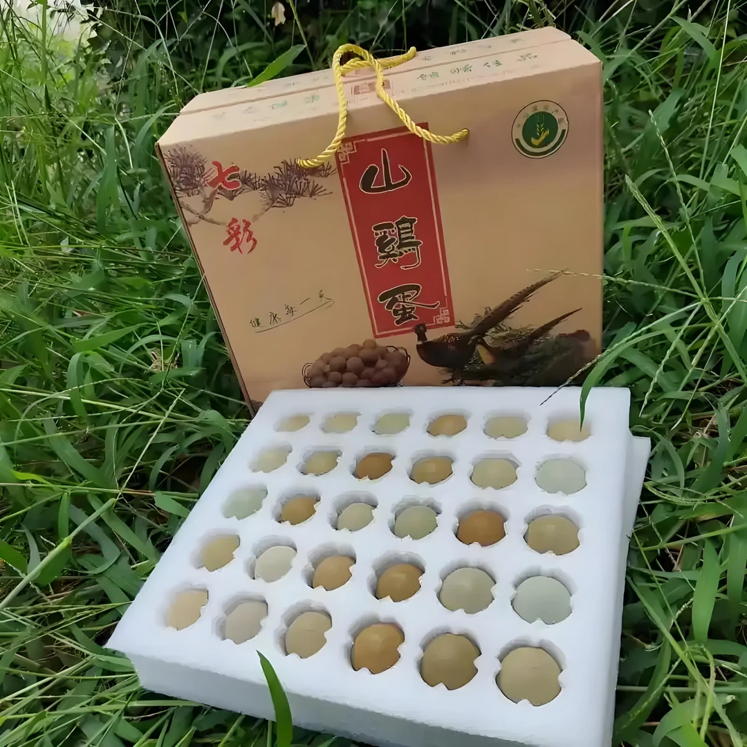 当日现捡新鲜七彩野山鸡蛋60枚珍珠棉包装