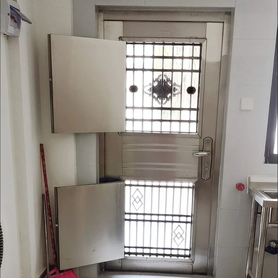 304加厚家用不锈钢防盗门通风窗门中门进户门四季通用定制