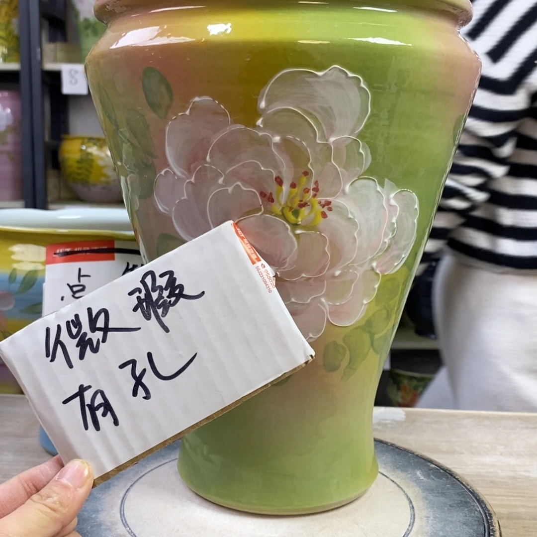 景德镇手工手绘陶瓷花盆