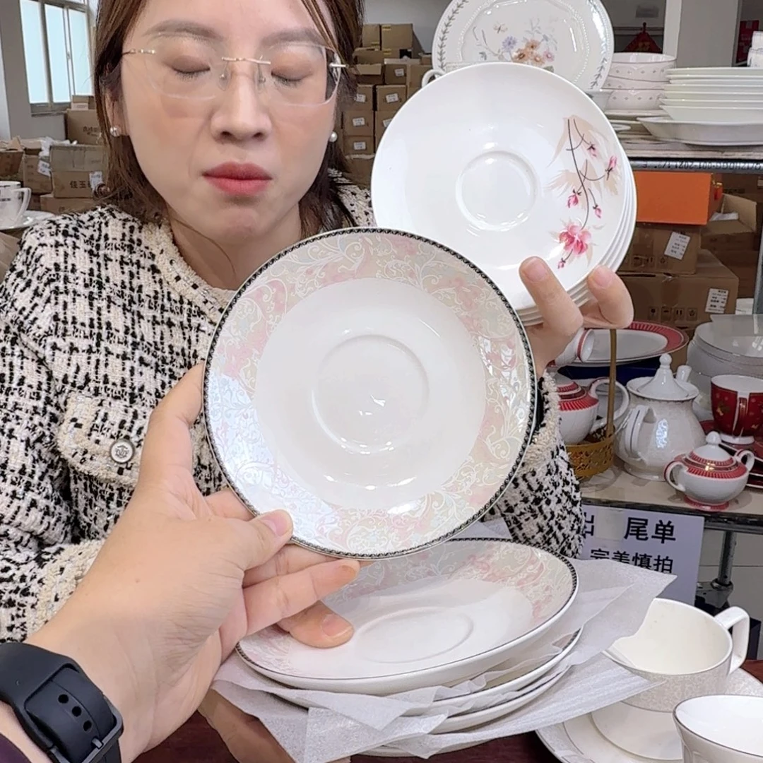 骨瓷骨瓷6英寸味碟15cm 8个实用外贸骨瓷