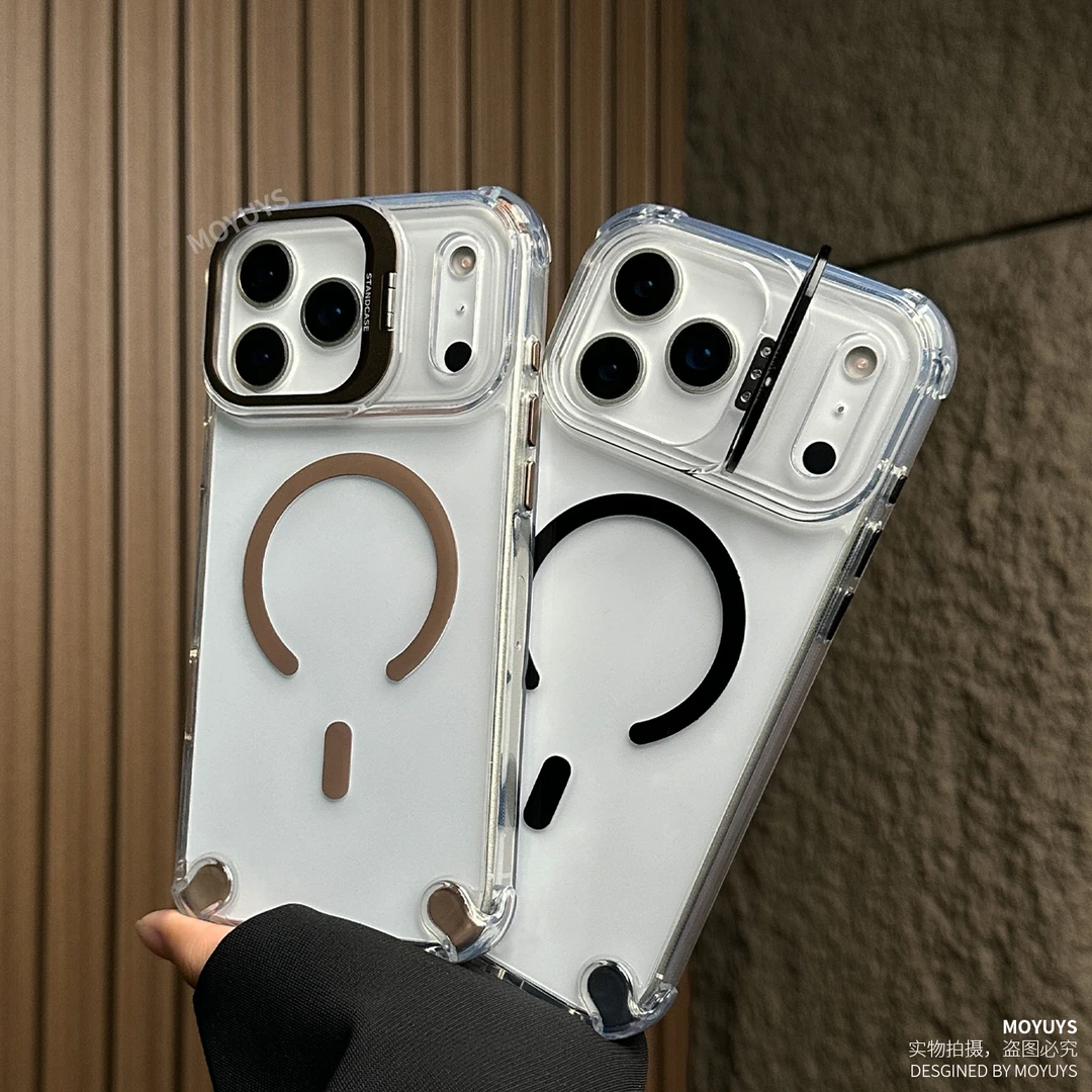 适用iPhone苹果17promax手机壳17pro支架air磁吸16透明15/14防摔