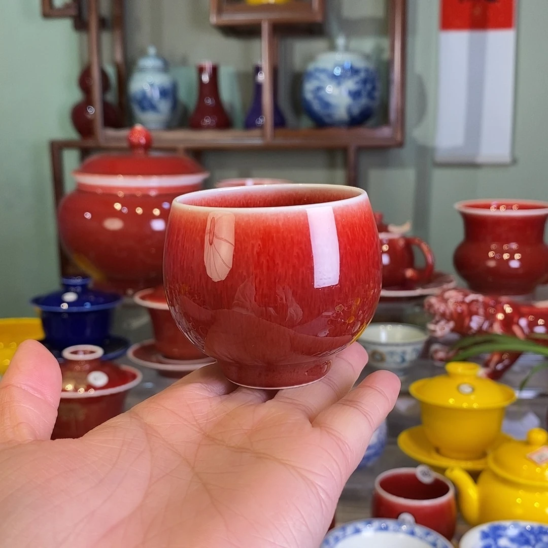 悟****深清欢雅玩原矿郎红龙蛋杯