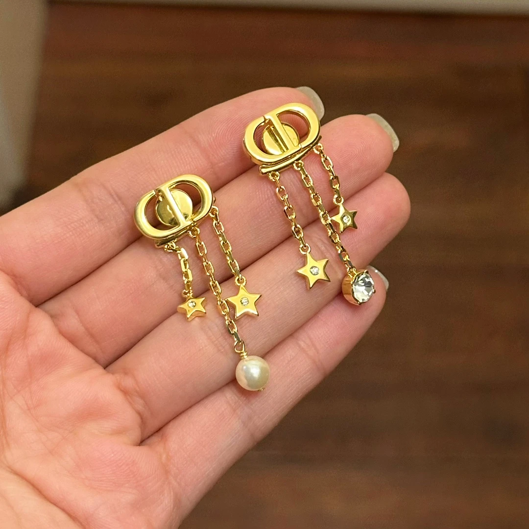 铜合金耳饰 E0532气质小众长款精致ins素款设计感