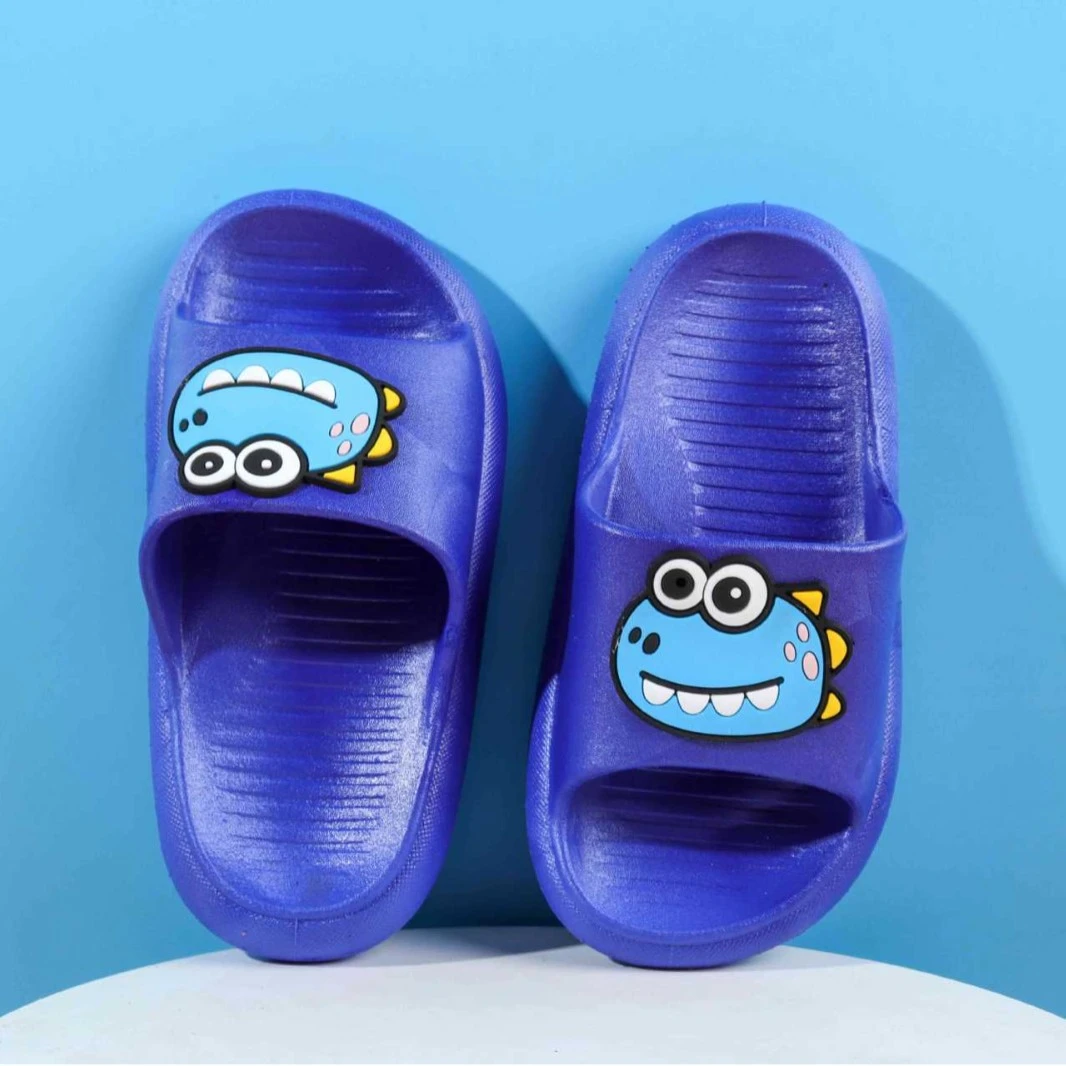 2024新款可爱卡通鲨鱼儿童拖鞋踩屎感静音加厚居家男女童公主拖鞋