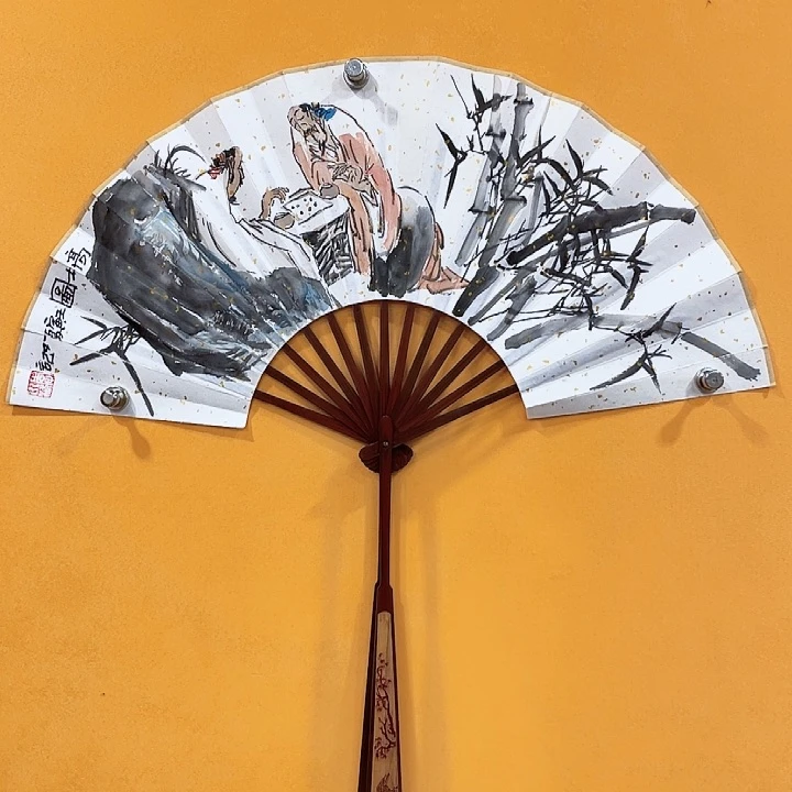 国画李川浦扇页精品