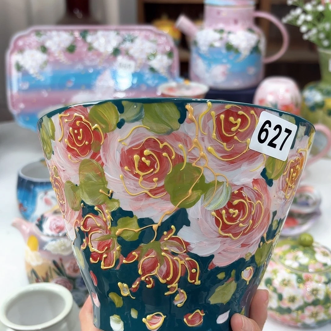 景德镇手绘高温釉下彩陶瓷茶具