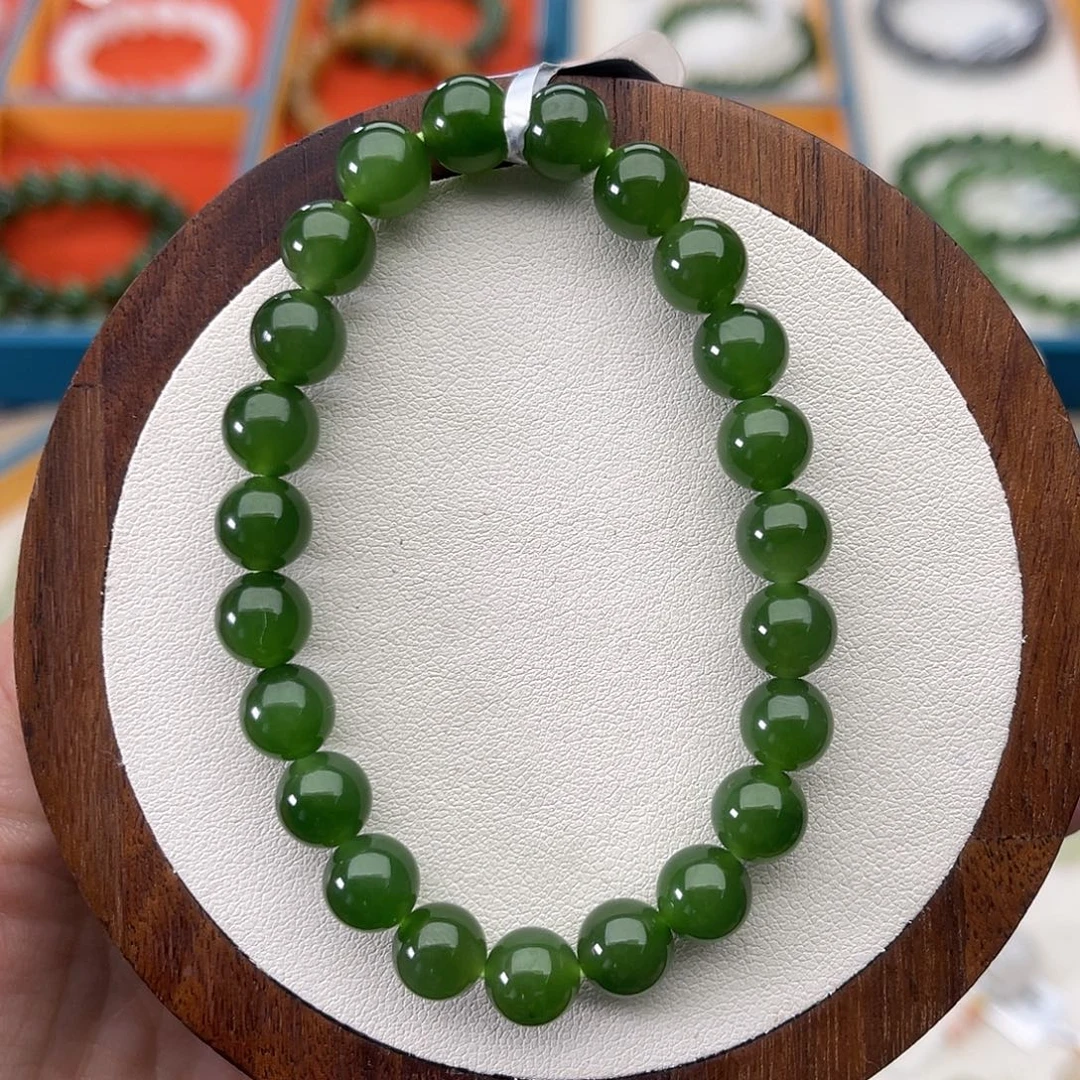 和田玉未镶嵌手链A1卡8