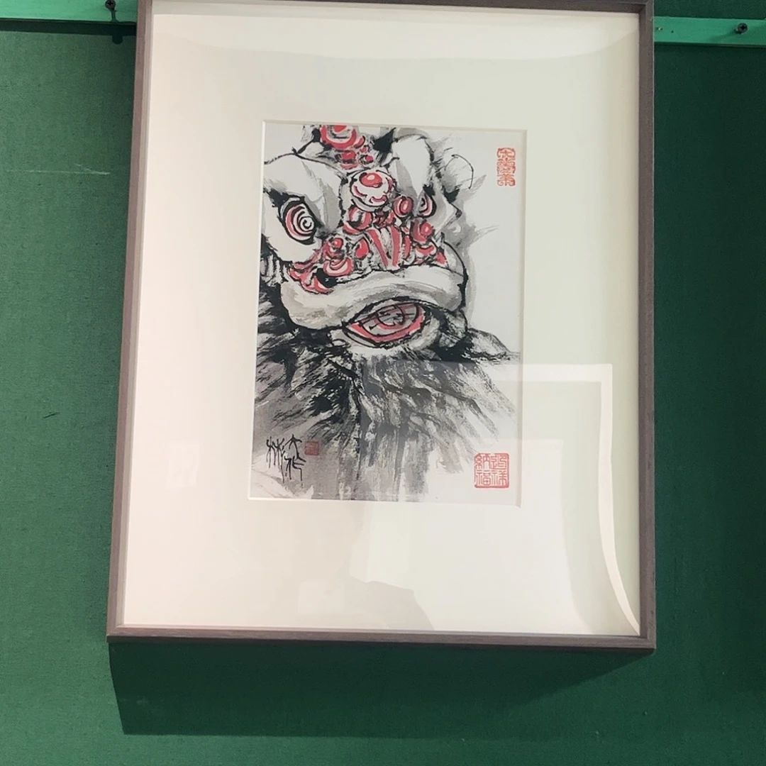 国画张彬带框精装裱