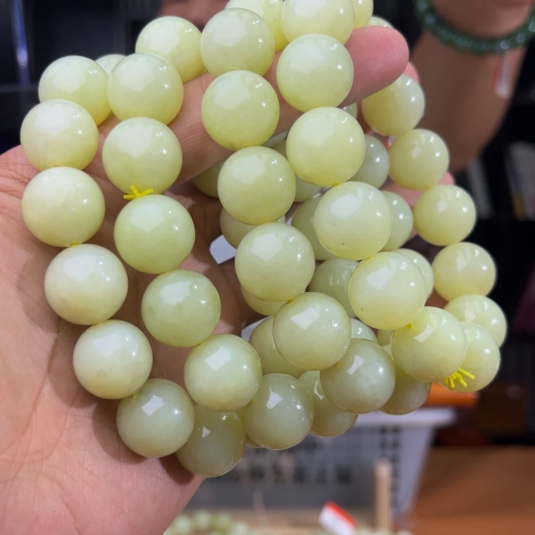 手串未镶嵌和田玉纯天然新疆若羌黄口料卡16多样性发其一