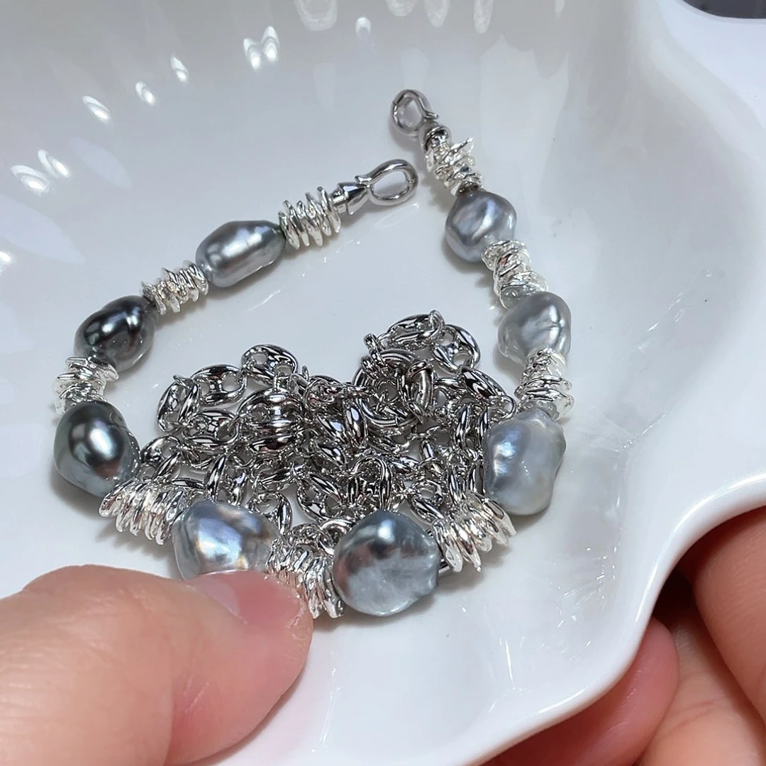 海水珍珠颈饰银S925镶嵌久****