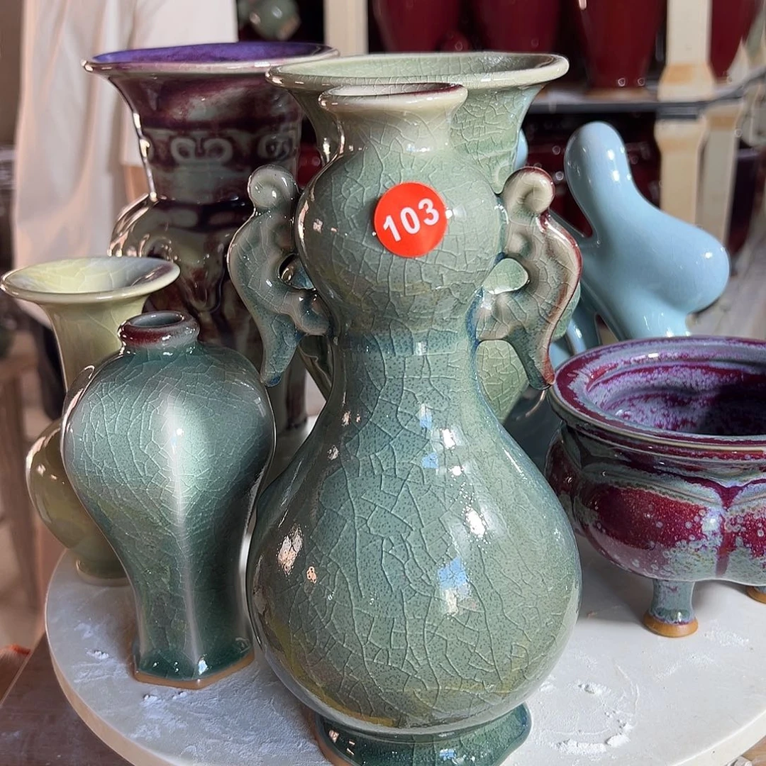 摆件郑家钧窑摆件微