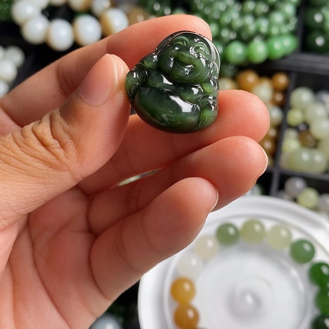 未镶嵌和田玉（碧玉）珠宝半成品