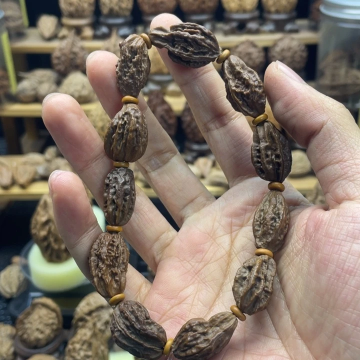 桃核把件福利手串13