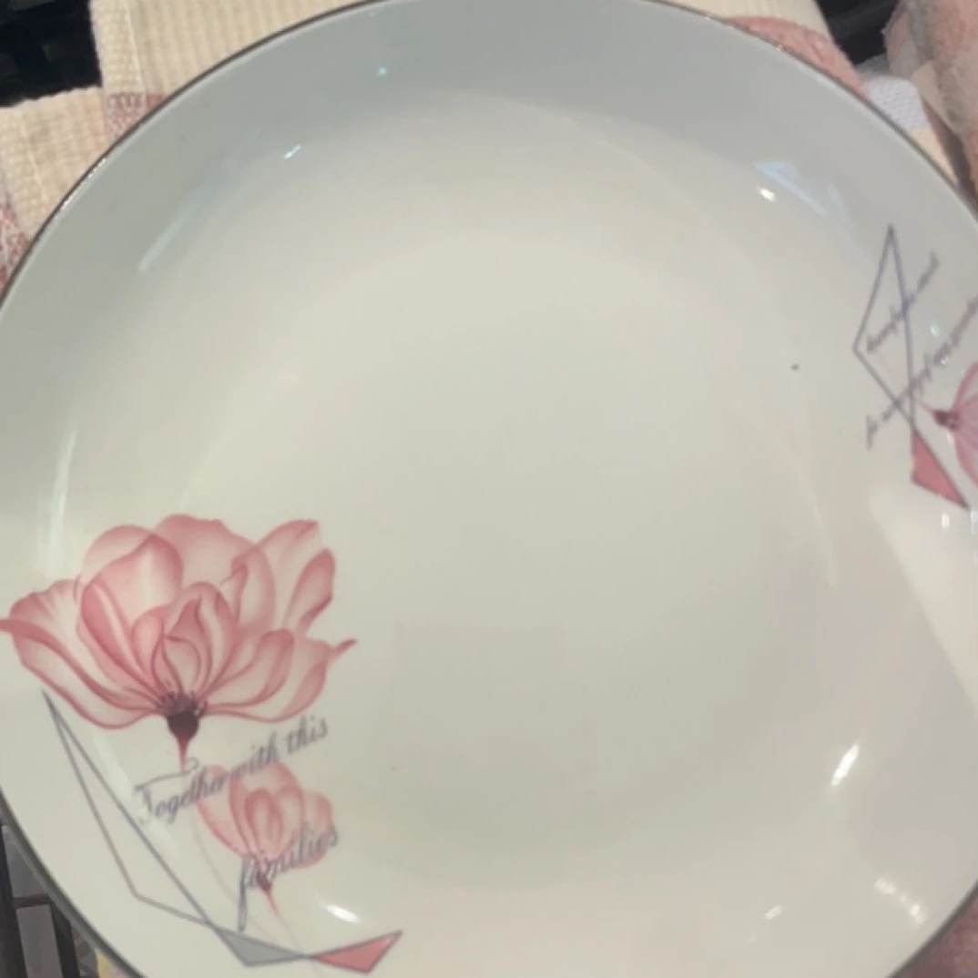 陶瓷餐盘7寸白花
