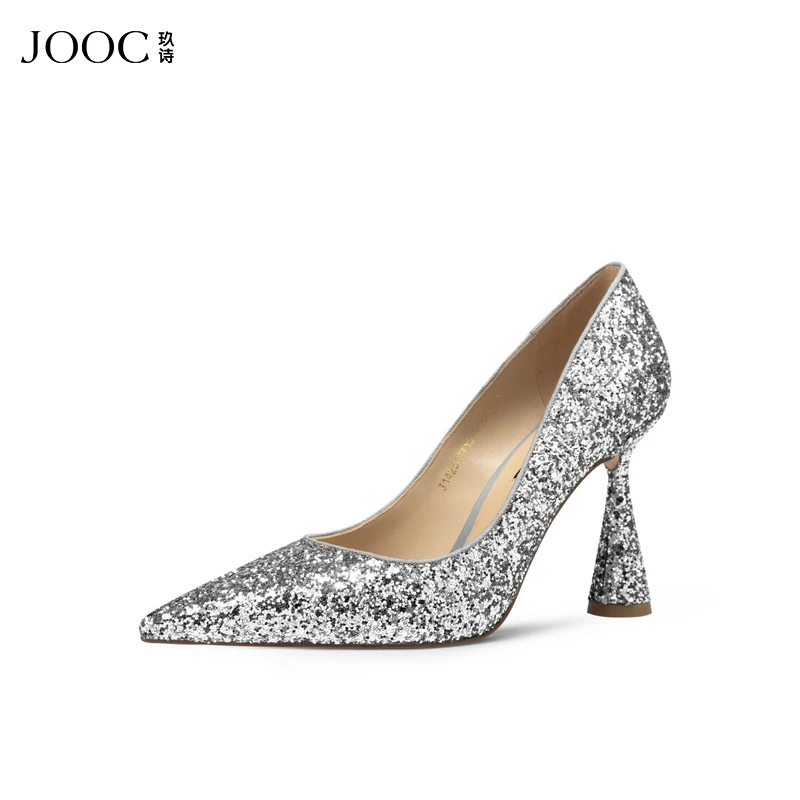【繁星】JOOC玖诗尖头高跟鞋女2025春季新款浅口单鞋优雅气质婚鞋