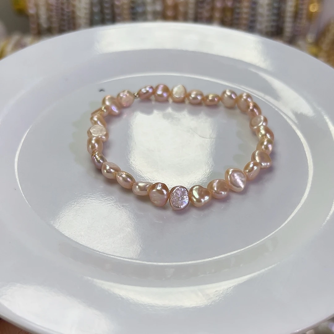 手绳钛钢淡水珍珠