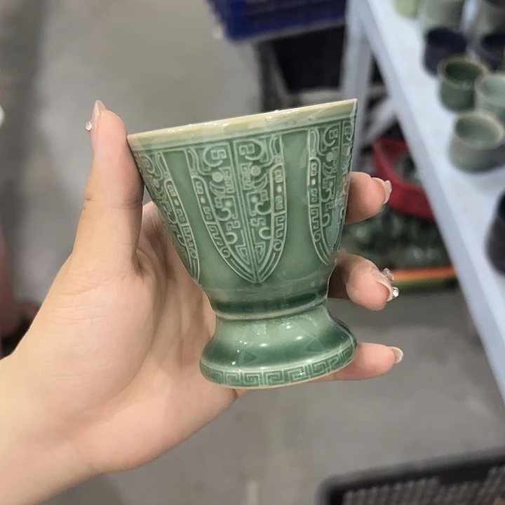 龙泉云间青瓷小米茶器